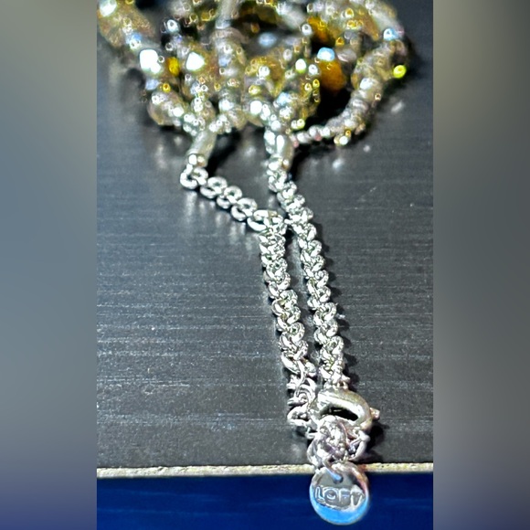 Loft Silver Tone 3 Strand Beaded Necklace - Picture 5 of 8